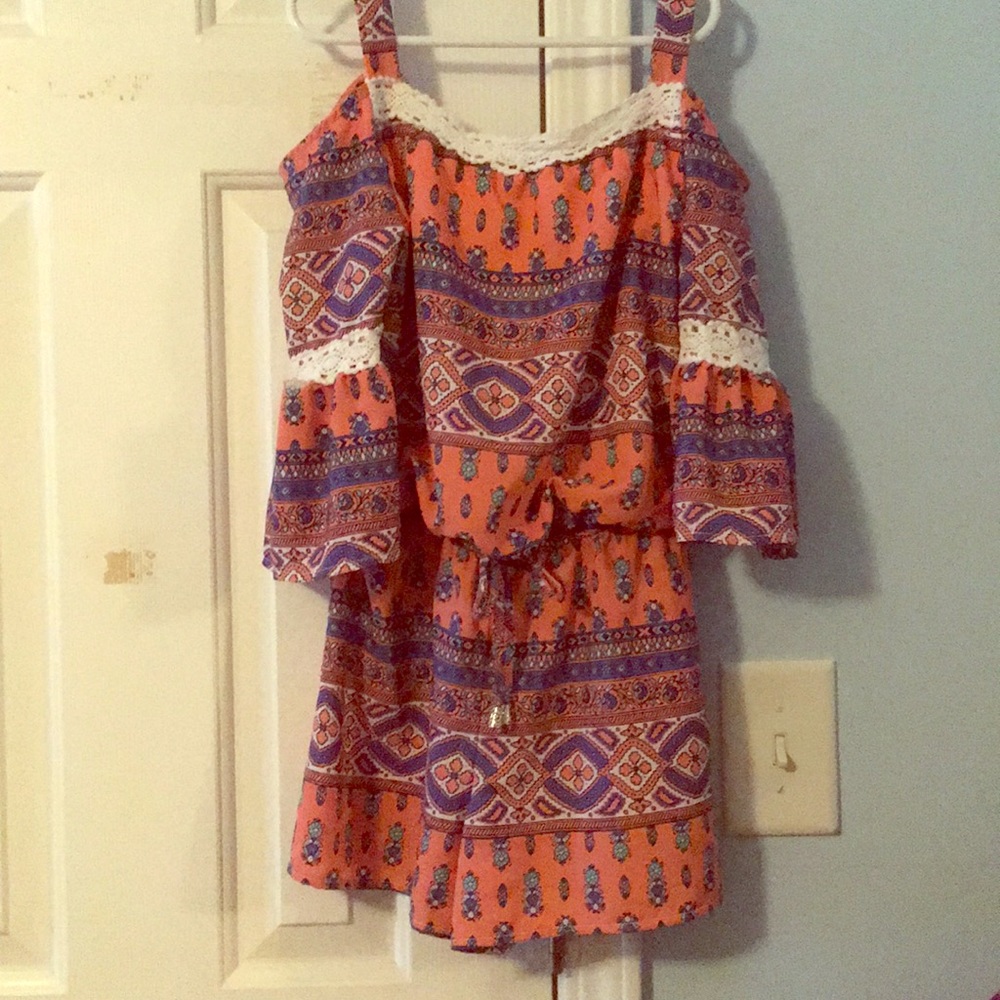 Cold shoulder romper